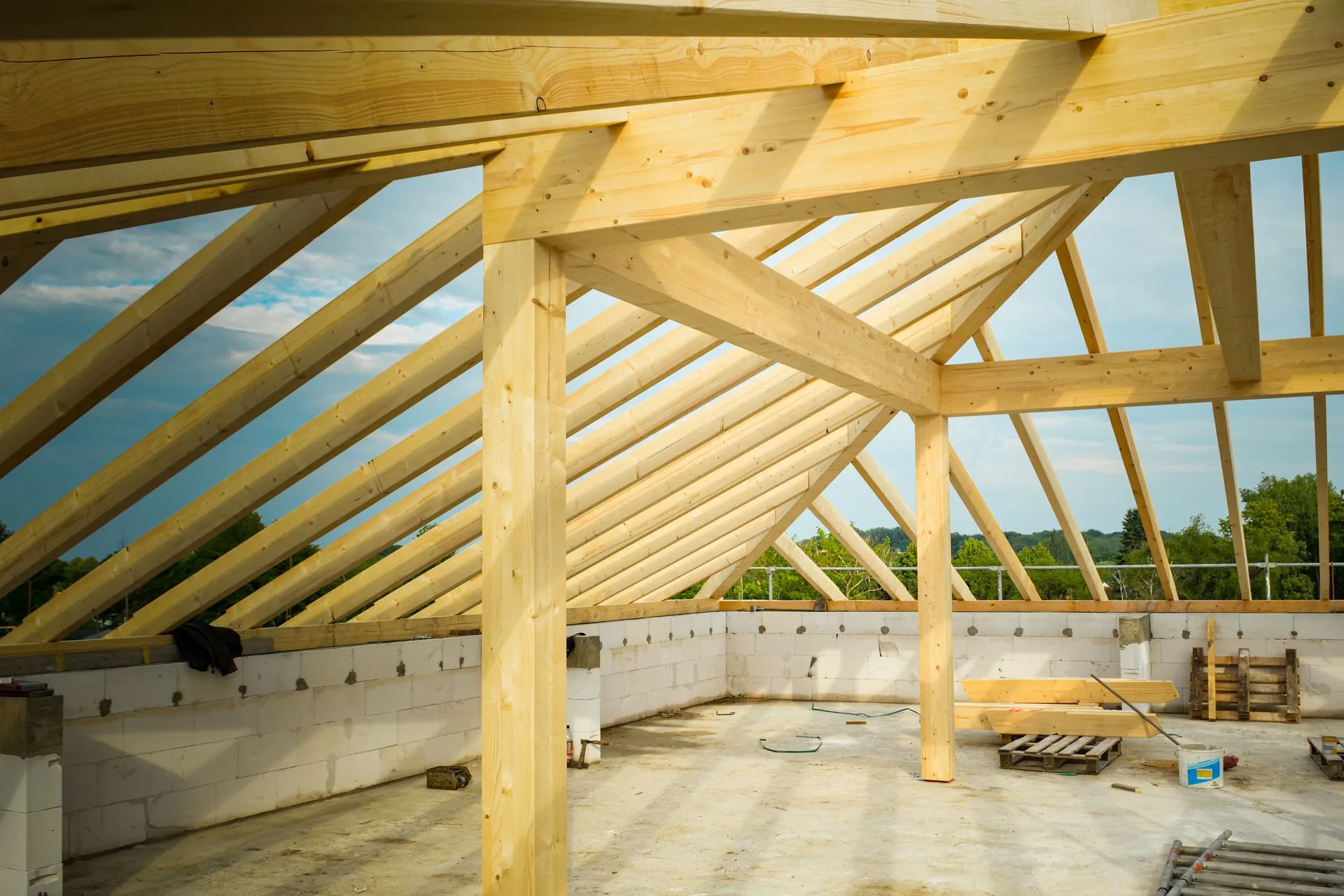 Roof inspection repair work